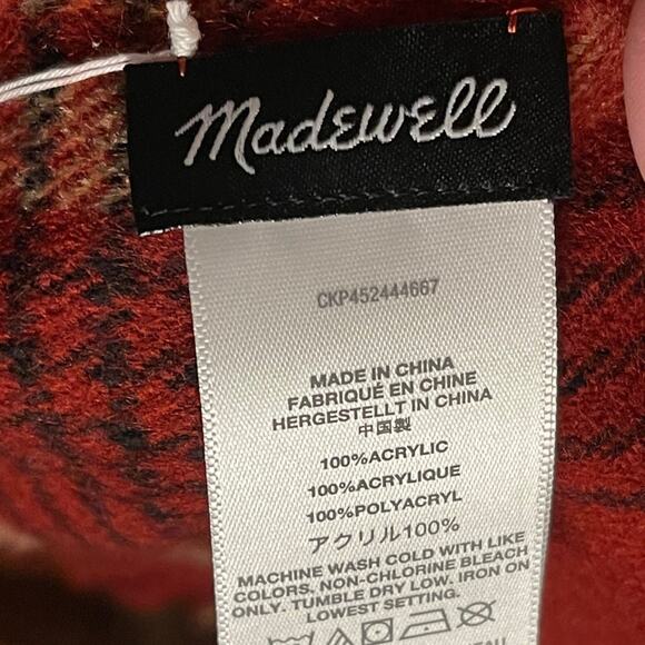 Madewell plaid wrap shawl New with tags - Picture 13 of 13